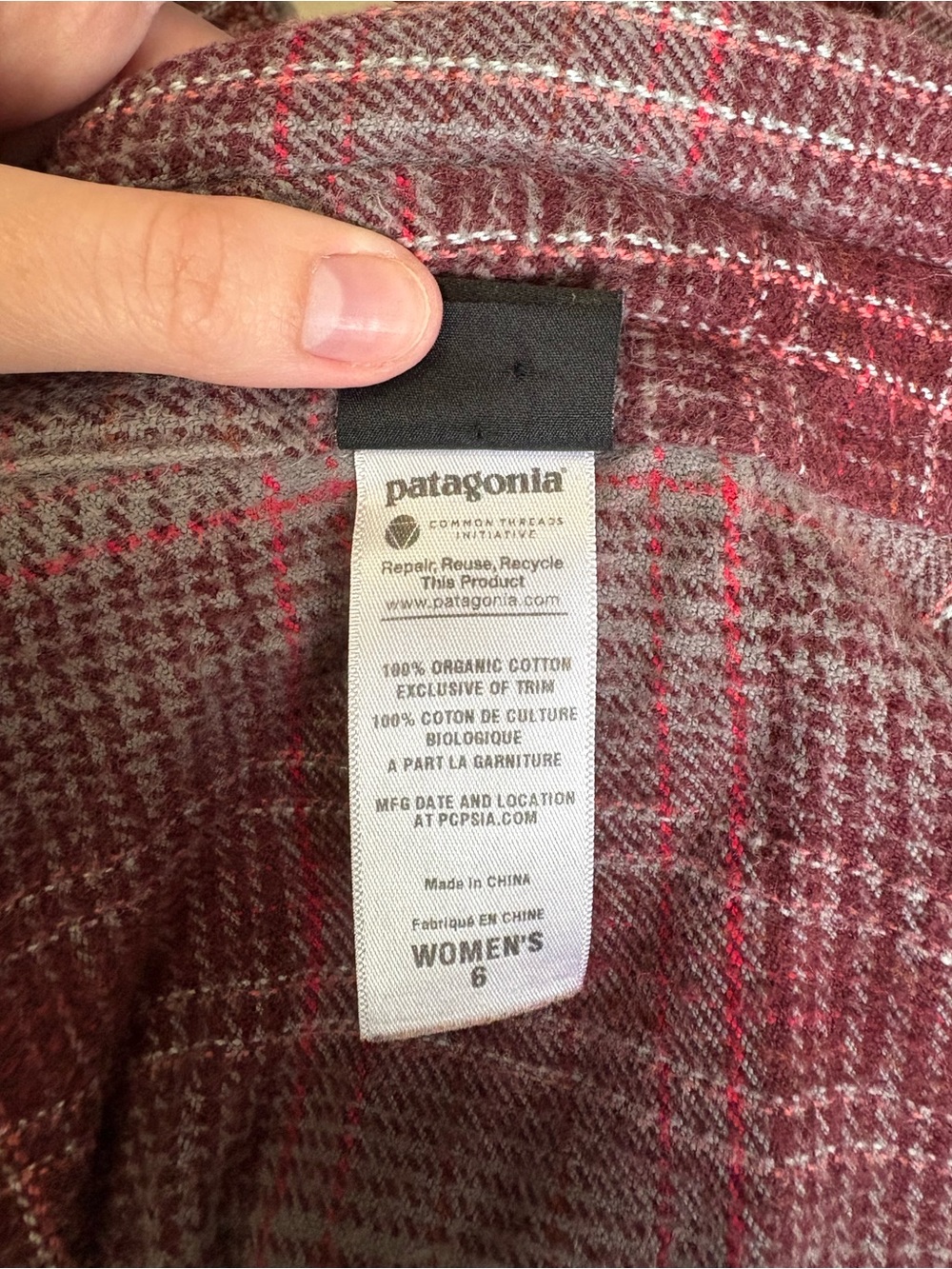 Patagonia Women’s Fjord Flannel Shirt Size 6 - Picture 6 of 7